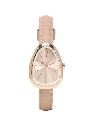 Felis Rose Gold Leather Analog Watches (Nude)
