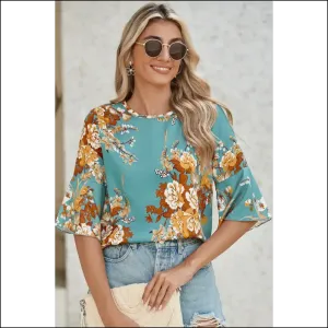 Floral Print Flounce Sleeve: Blouse so Good, It's Almost Illegal 😈