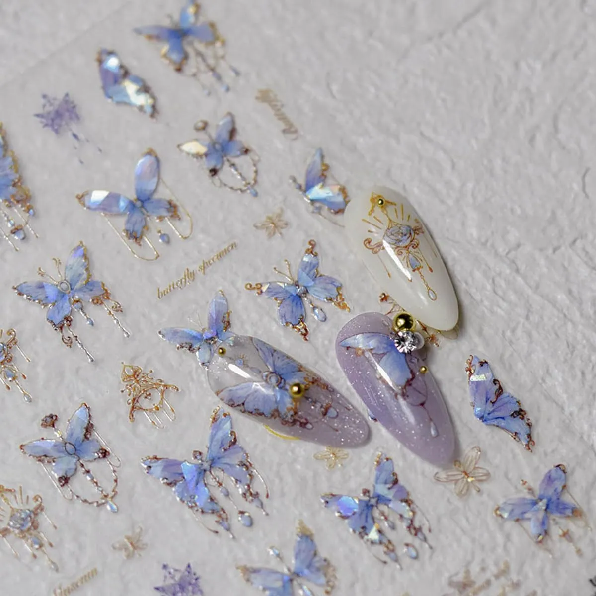 Flower Nail Stickers for Nail Art - Flower Nail Art Stickers Summer Floral Leaf Plant 5D Embossed Nail Decals Self-Adhesive Nail Art Supplies Manicure Sliders Flower Stickers for Nails Art Decoration