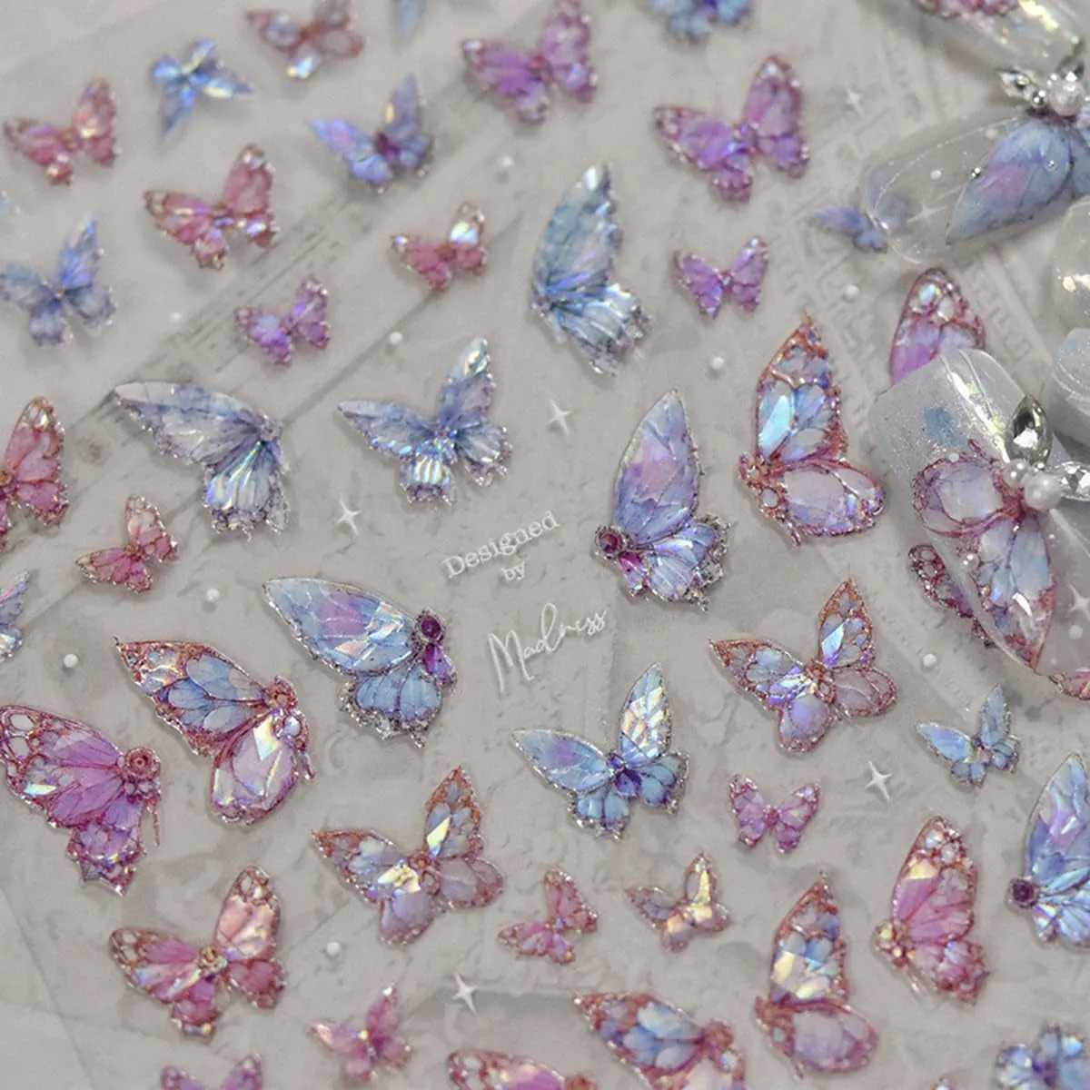 Flower Nail Stickers for Nail Art - Flower Nail Art Stickers Summer Floral Leaf Plant 5D Embossed Nail Decals Self-Adhesive Nail Art Supplies Manicure Sliders Flower Stickers for Nails Art Decoration