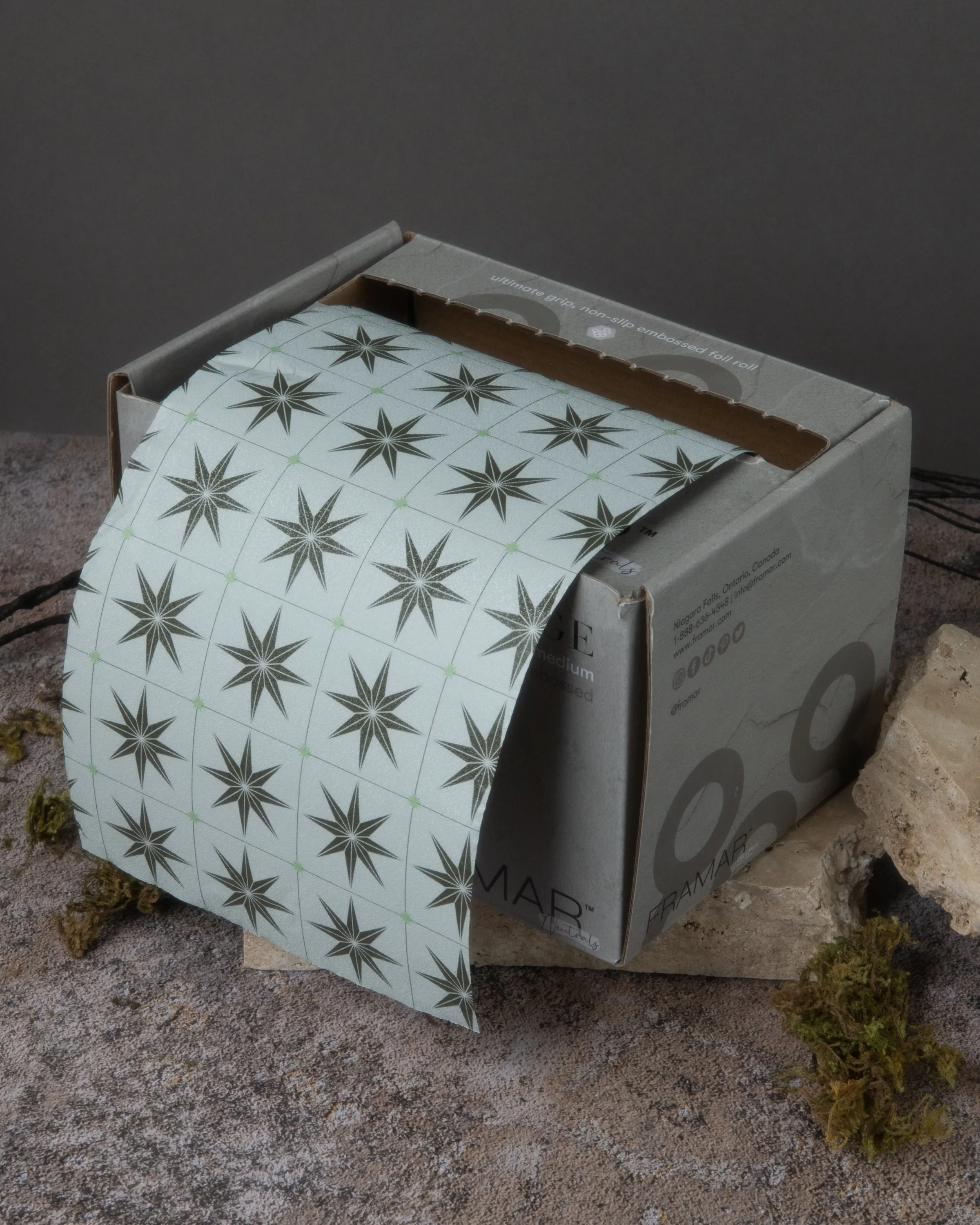 Framar Neutrals Sage Embossed Roll Foil 97.5m (320ft) - Limited Edition