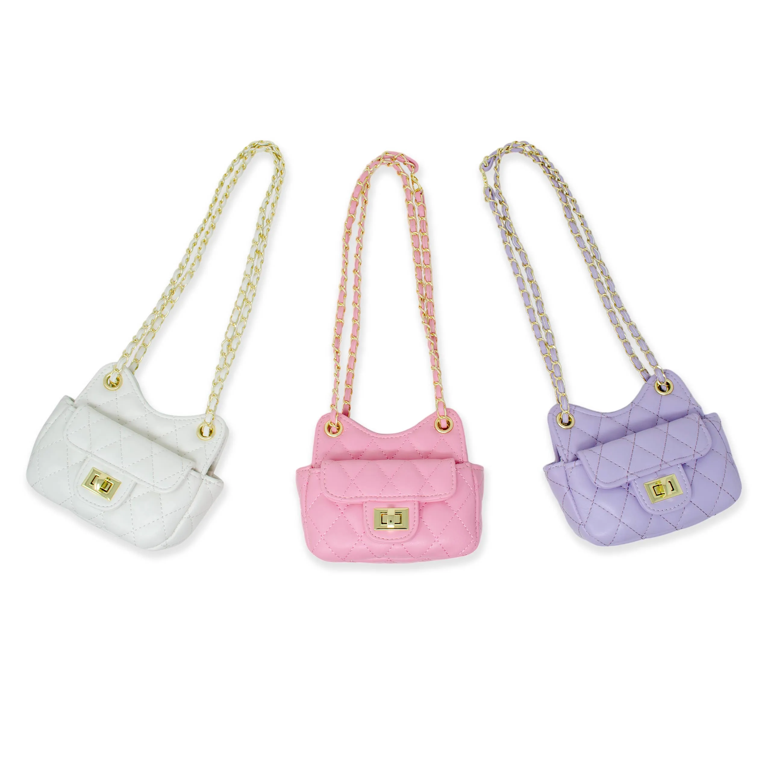 Girls Tiny Quilted Treasure Purse