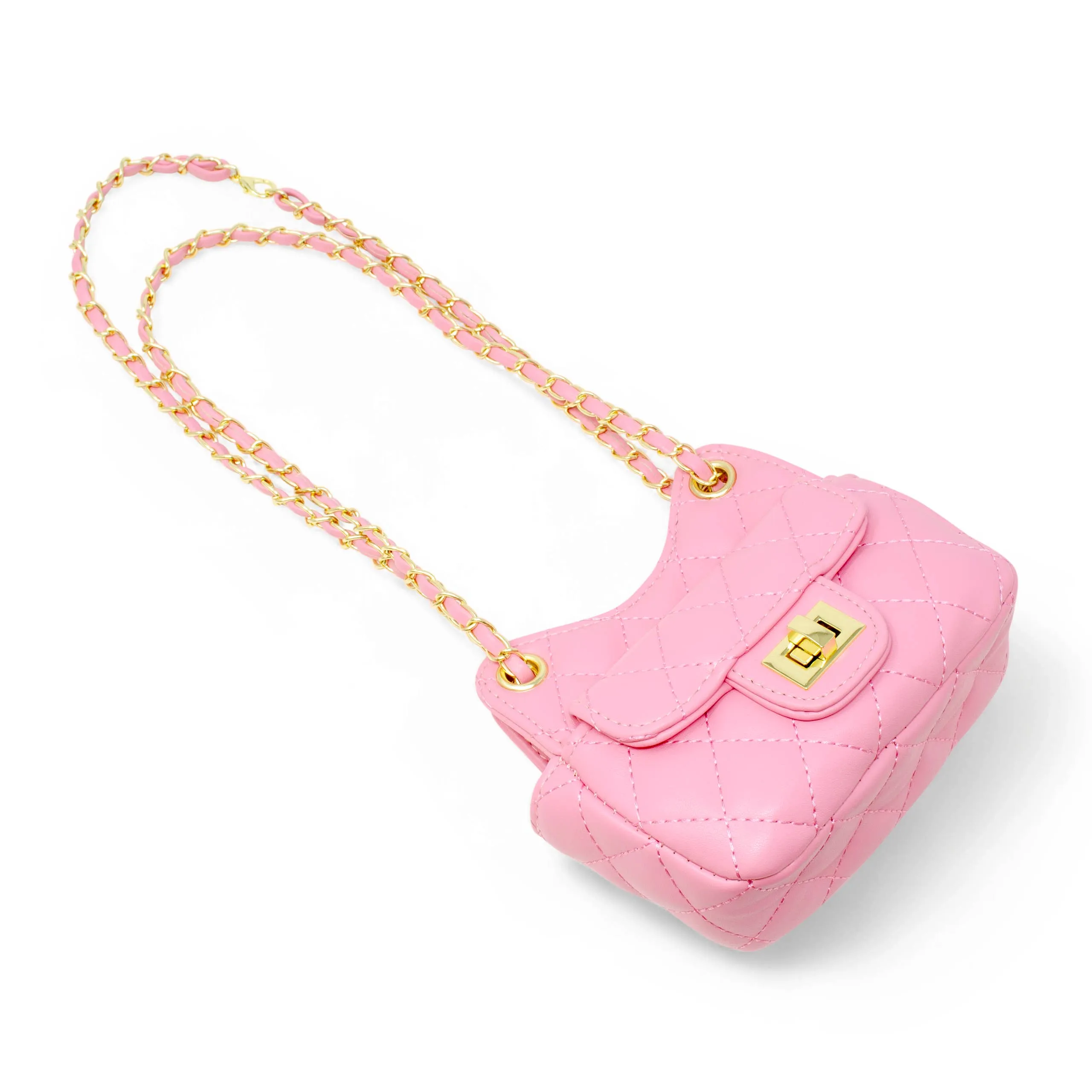 Girls Tiny Quilted Treasure Purse