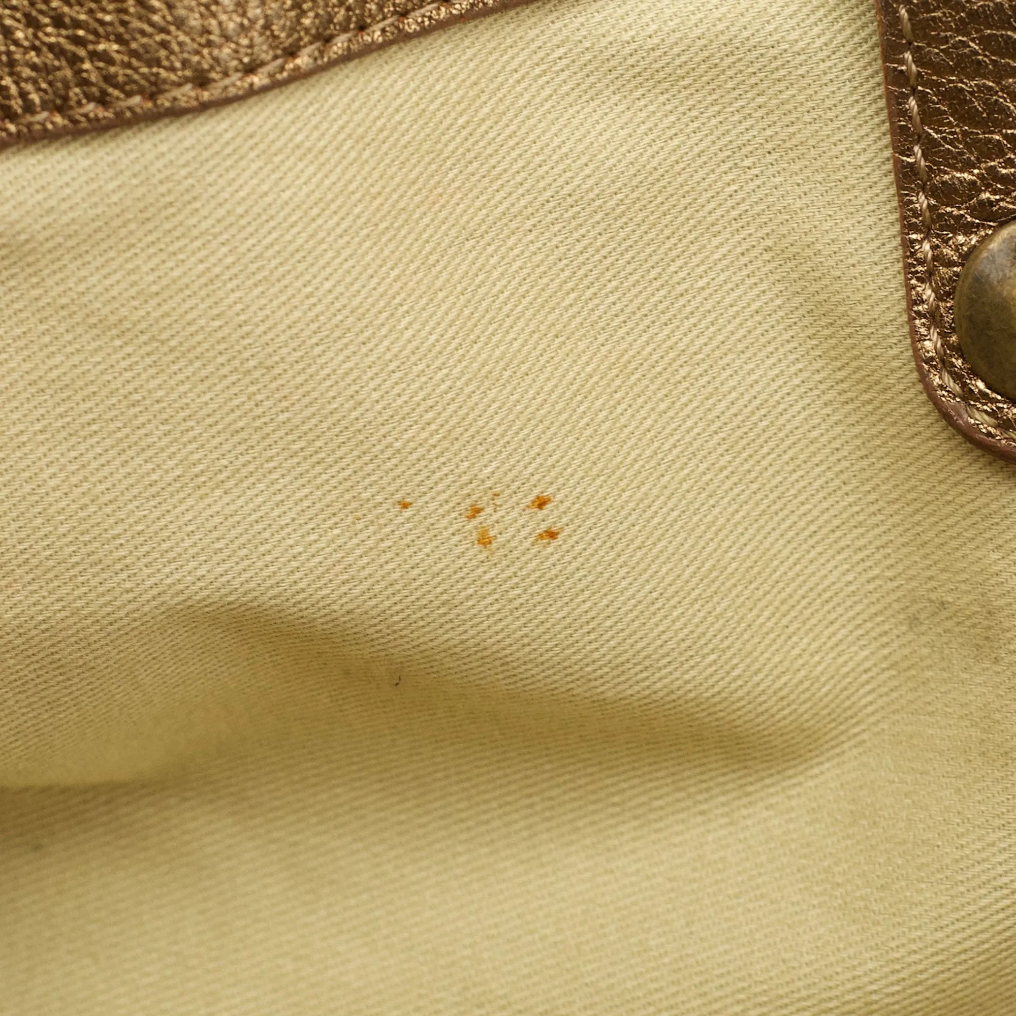 Gold Lambskin Leather Silverado Shoulder Bag