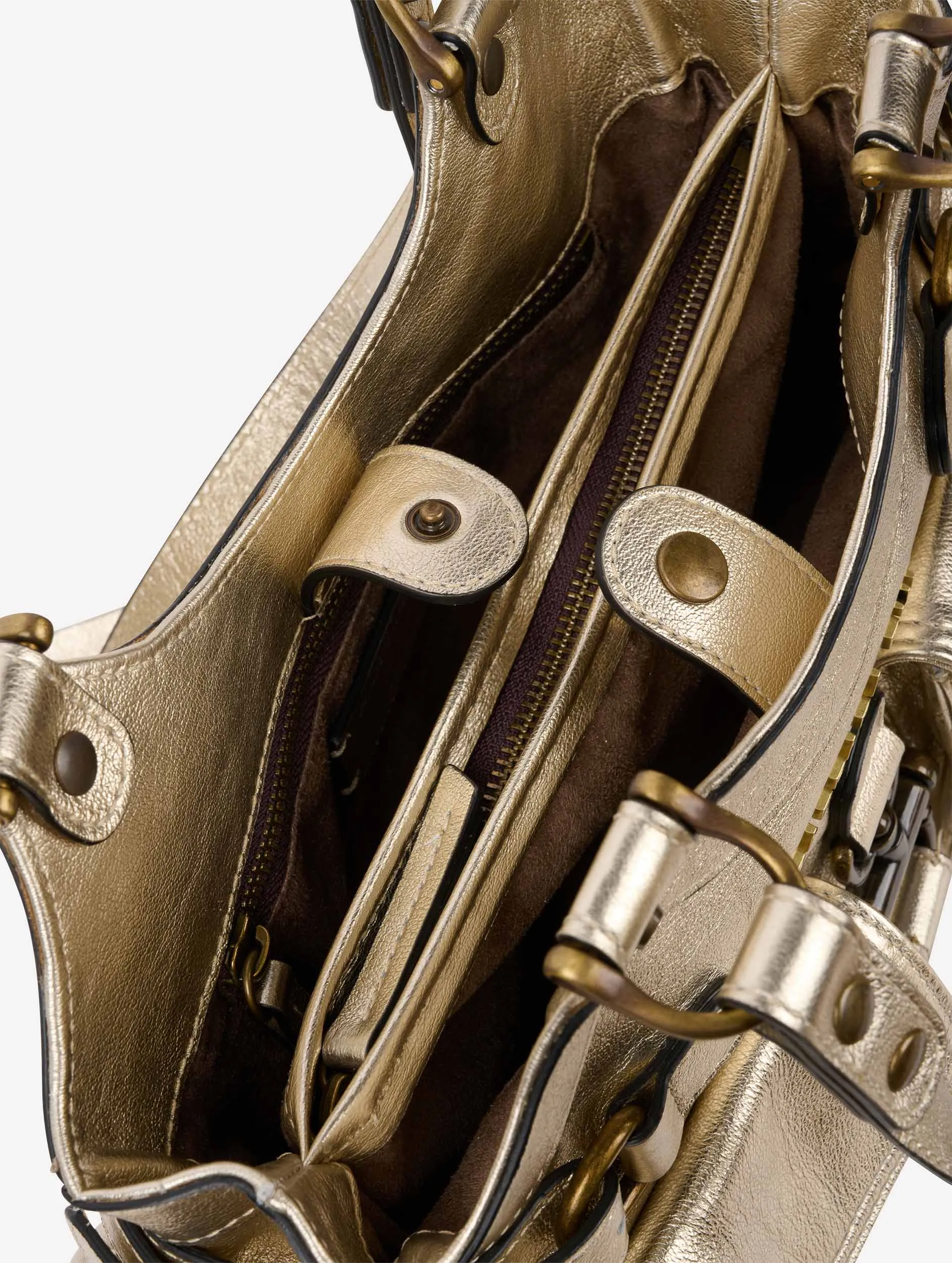 Gold leather BB RE-EDITION bag