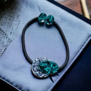 Green/Grey Magnetic Necklace Set