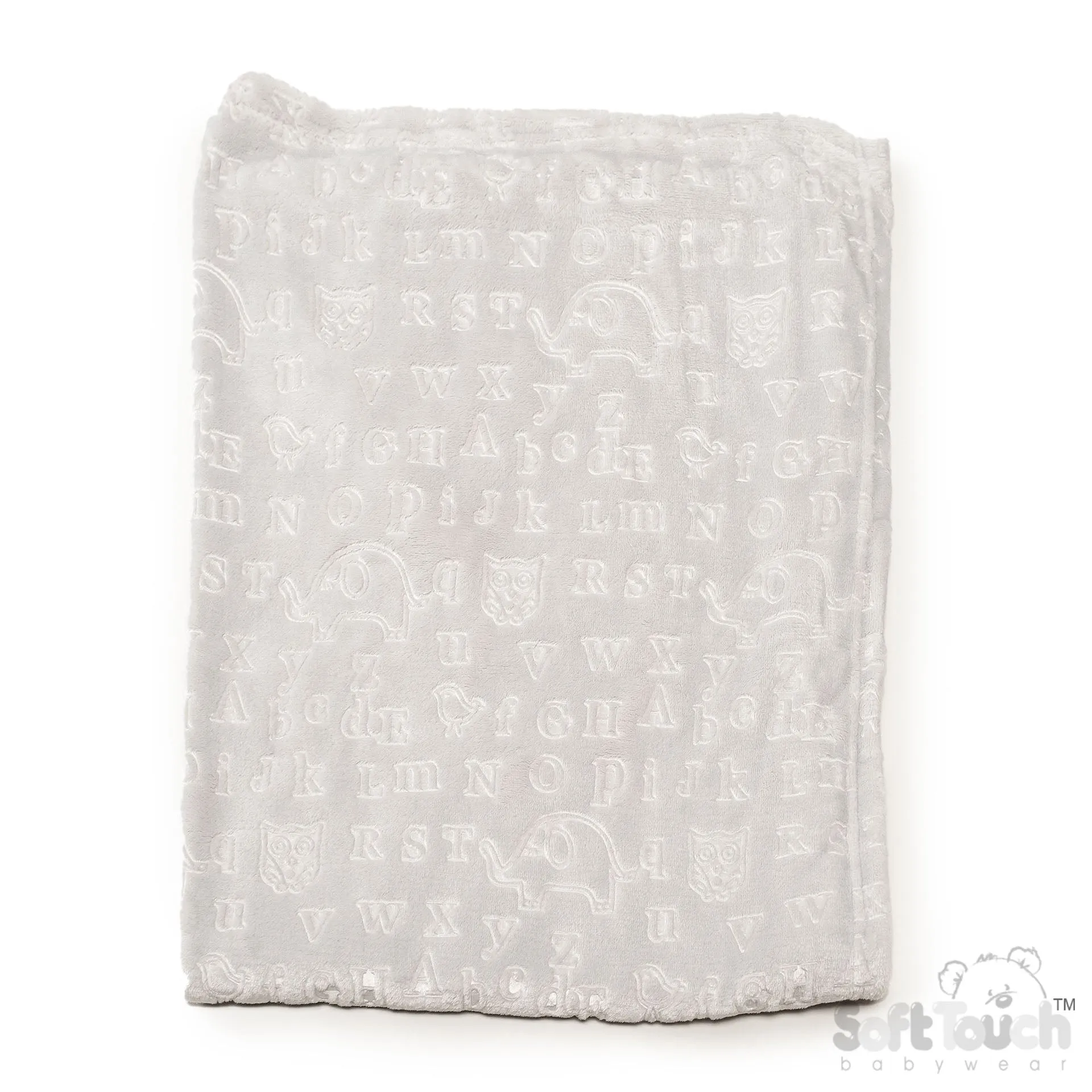 GREY ALPHABET EMBOSSED WRAP - (PK6) FBP300-BP-G