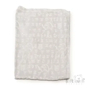 GREY ALPHABET EMBOSSED WRAP - (PK6) FBP300-BP-G