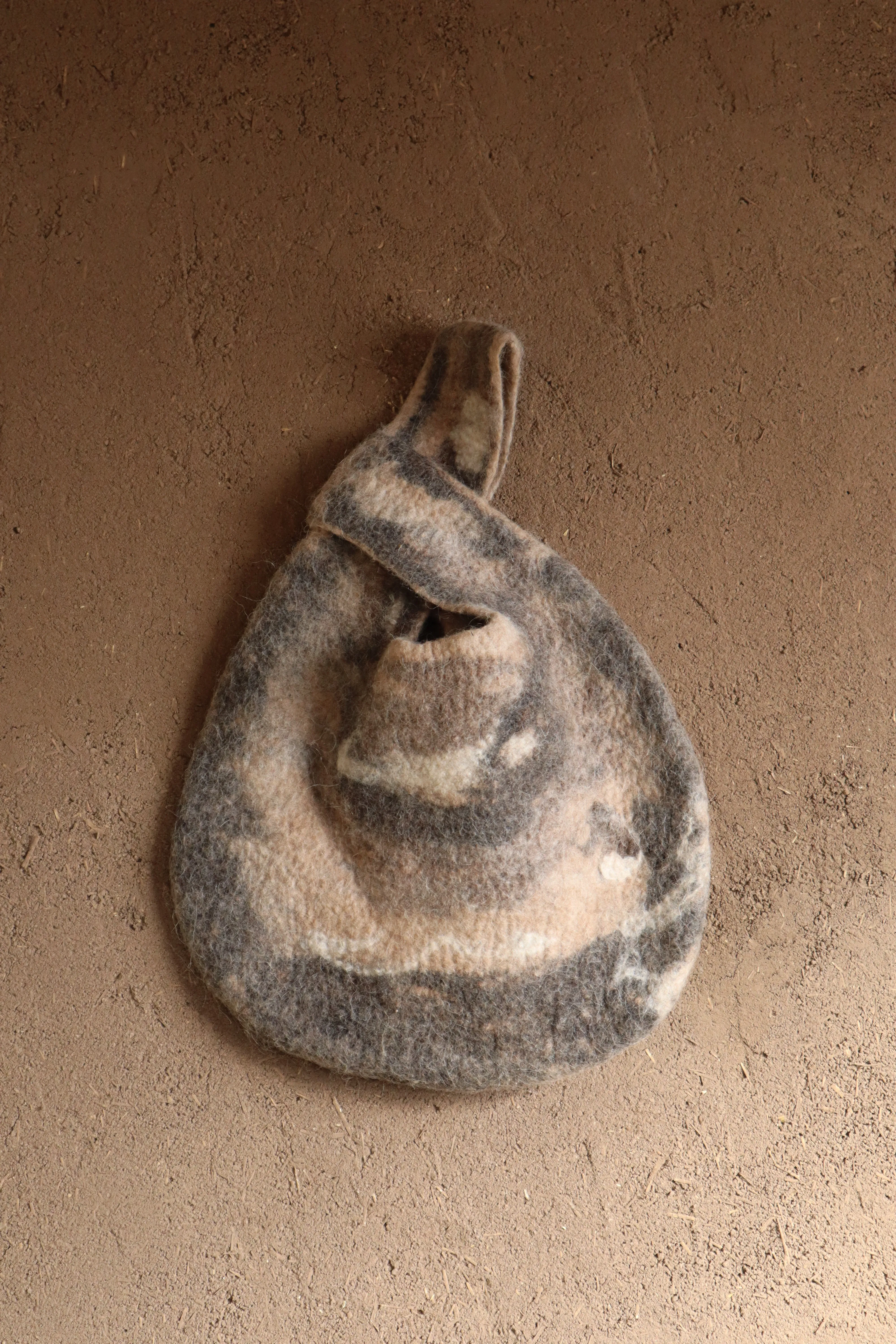 Hand Felted Alpaca Wool Tote Bag
