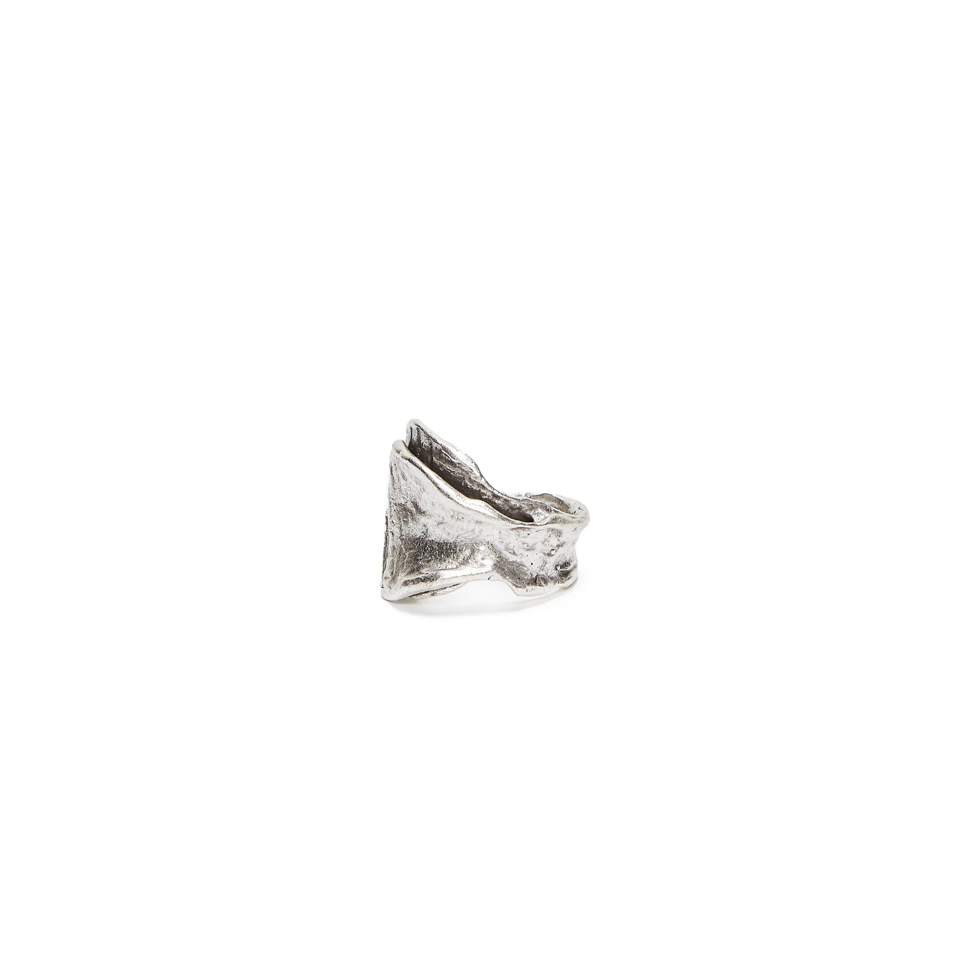 Handmade Brass Ring In Silver Plated