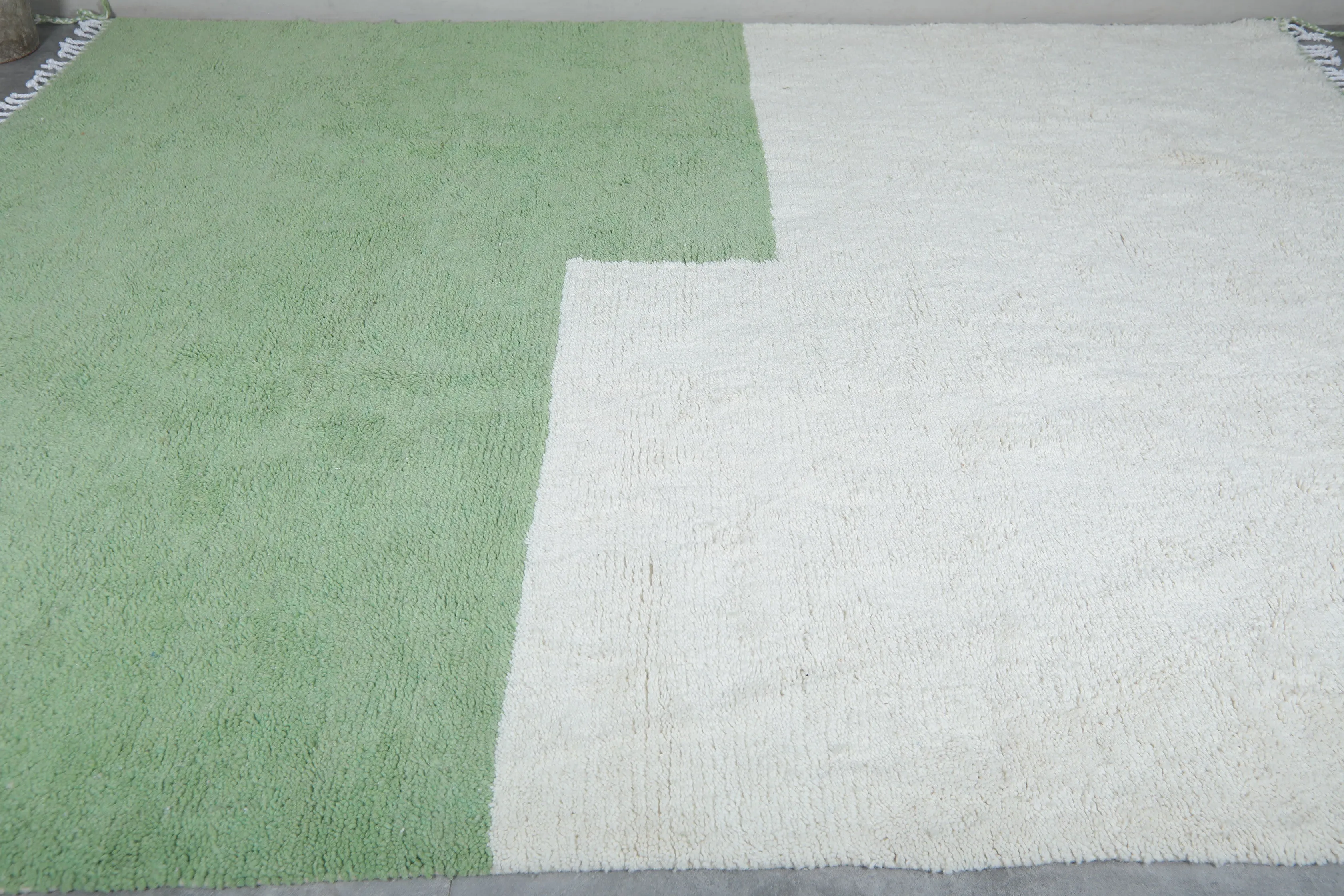 Handmade Moroccan Rug - Large 10 x 12 Feet | Two-Tone Wool Rug