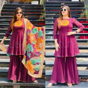 Handpainted Wine Suit