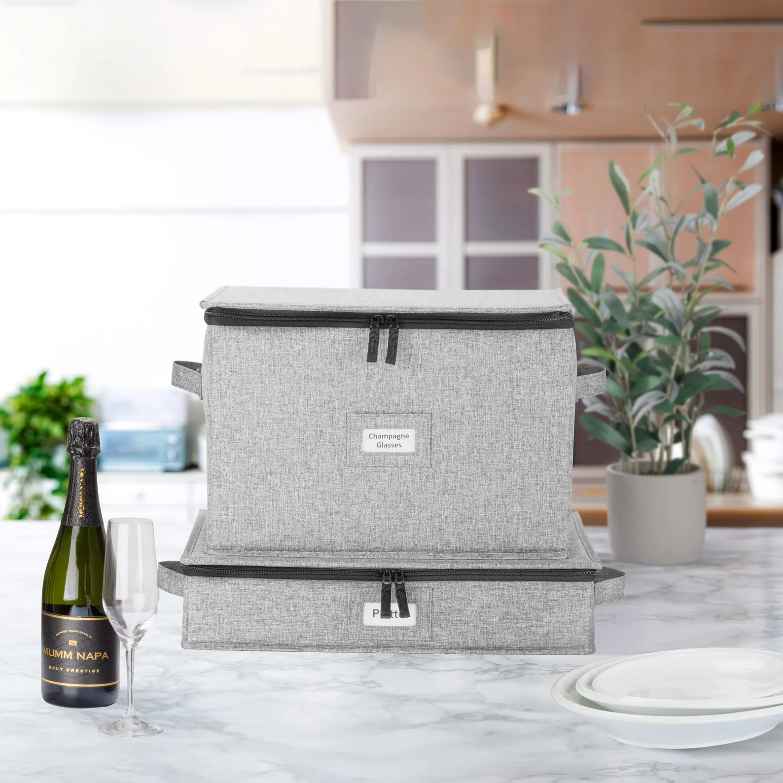 Hard Shell Champagne Flute Storage Box