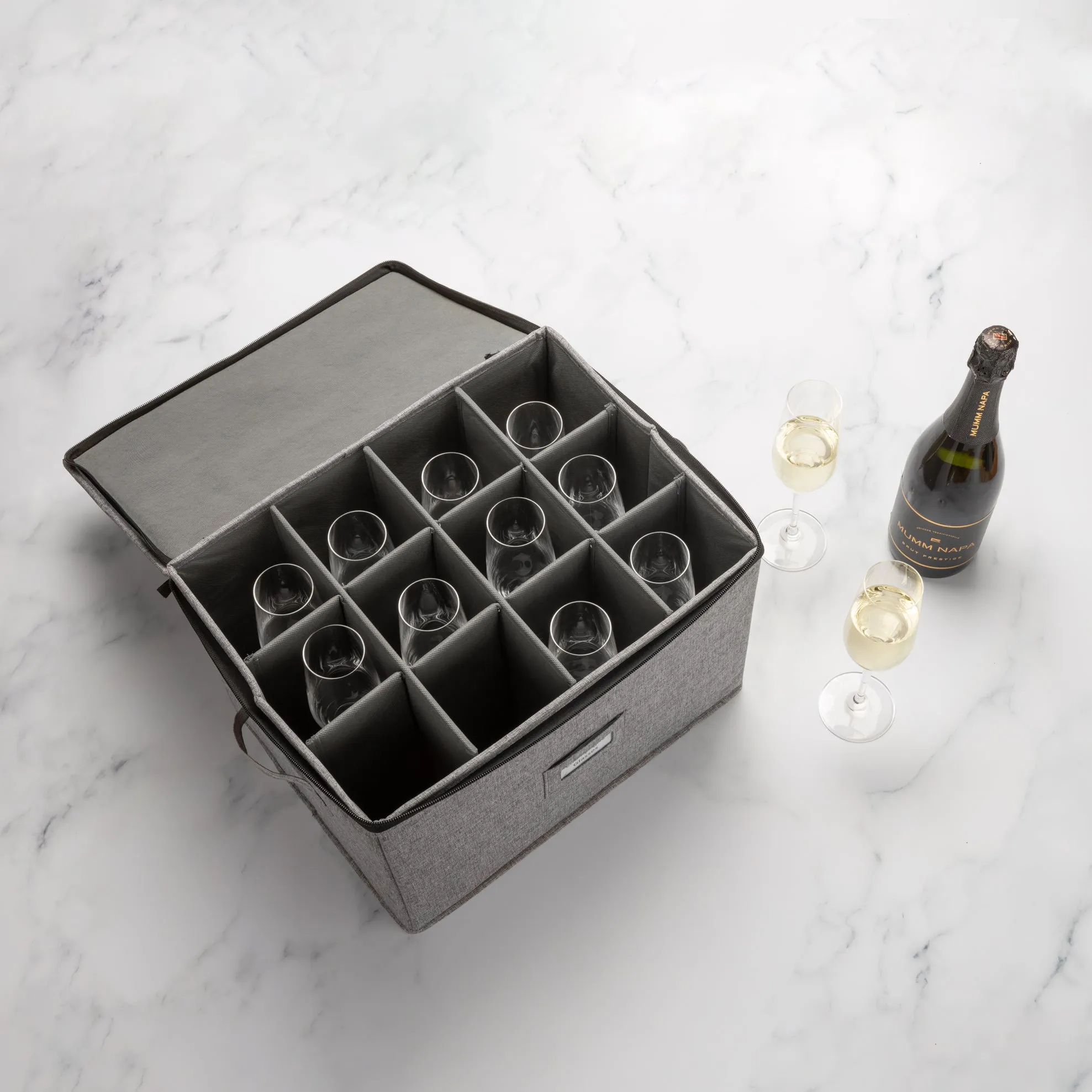 Hard Shell Champagne Flute Storage Box