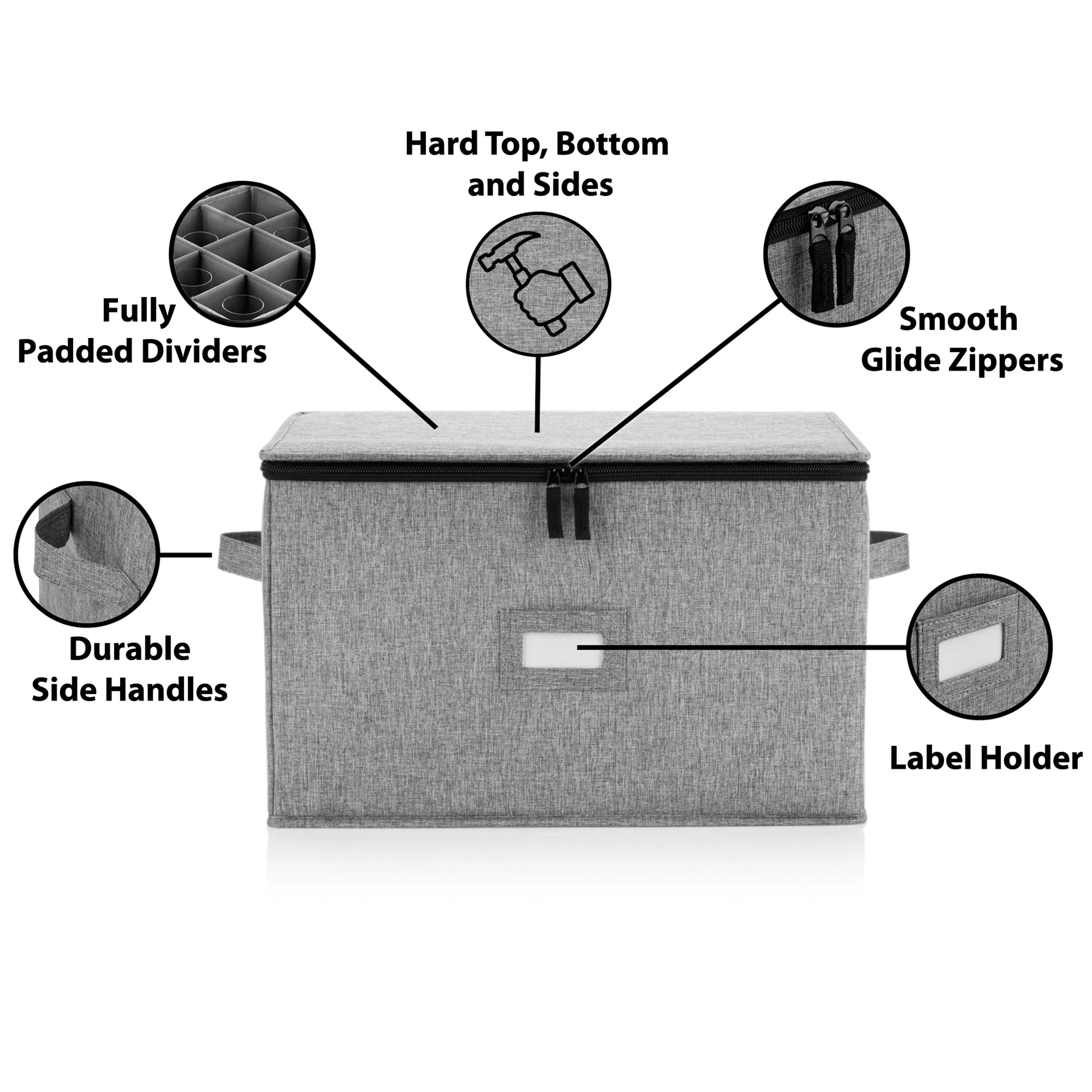 Hard Shell Champagne Flute Storage Box