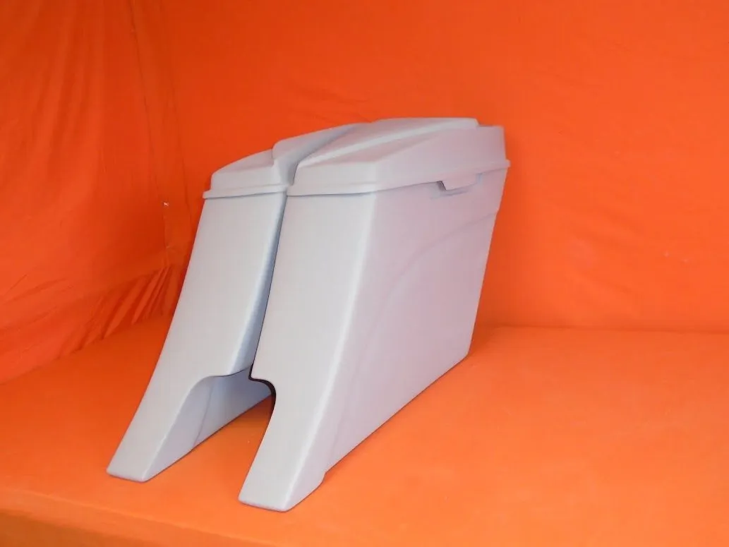 Harley Davidson 6" Extended Stretched Out & Down Saddlebags - 2014 - 2018  Model Style Bags   6 x 9 Speaker lids