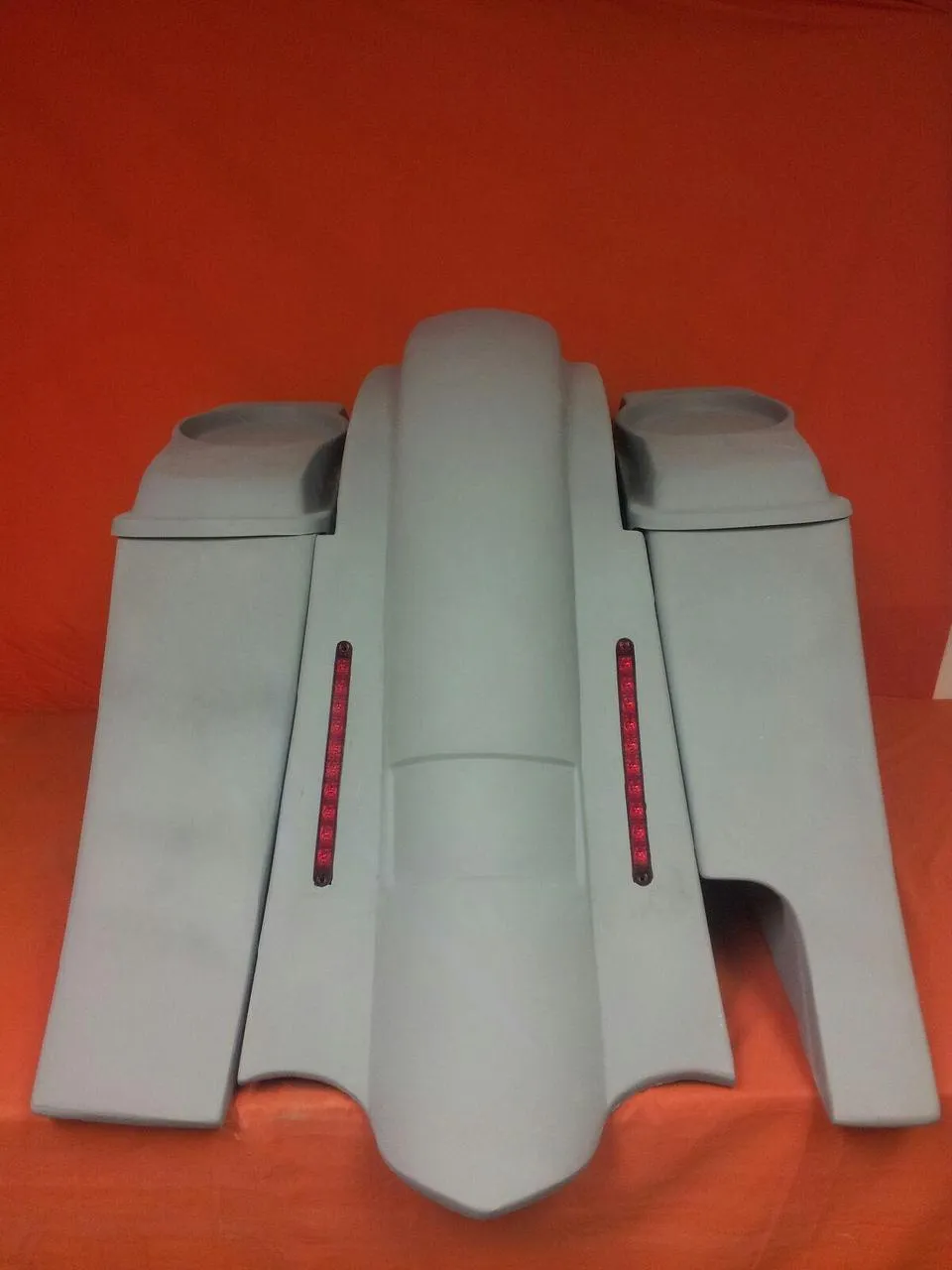 Harley Davidson 6" Heritage Softail Out & Down Extended Saddlebags 6.5" Speaker Lids   Fender Right Side Cut Out