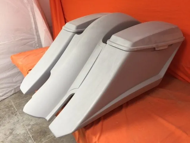 Harley Davidson 6" Trendsetter Extended Saddlebag Fender Kit - No Cut Outs   Lids / 2014 - 2018