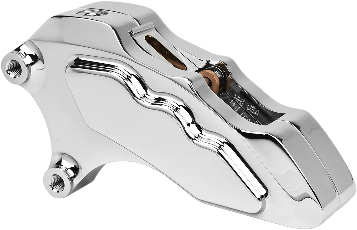 Hawg Halters Inc LHSCC6013 6-Piston Single Disc Front Brake Caliper - Chrome