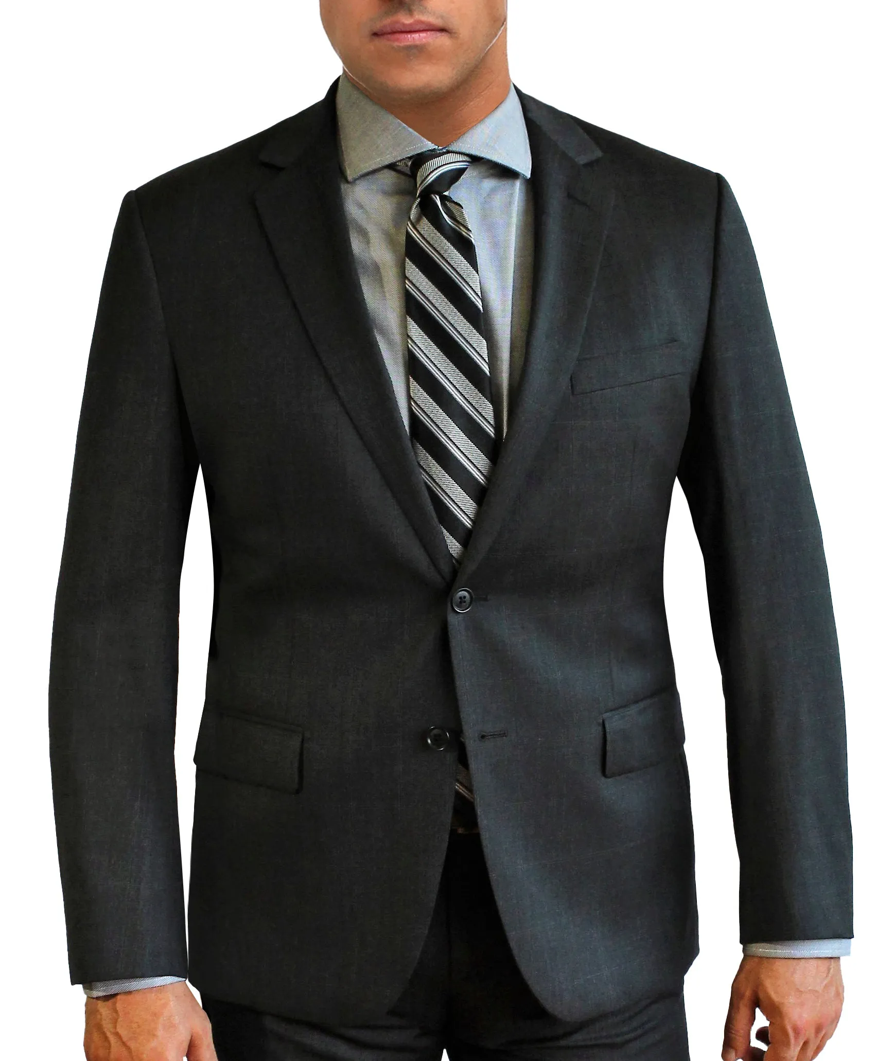 Hechter Paris Dark Grey Plaid Suit