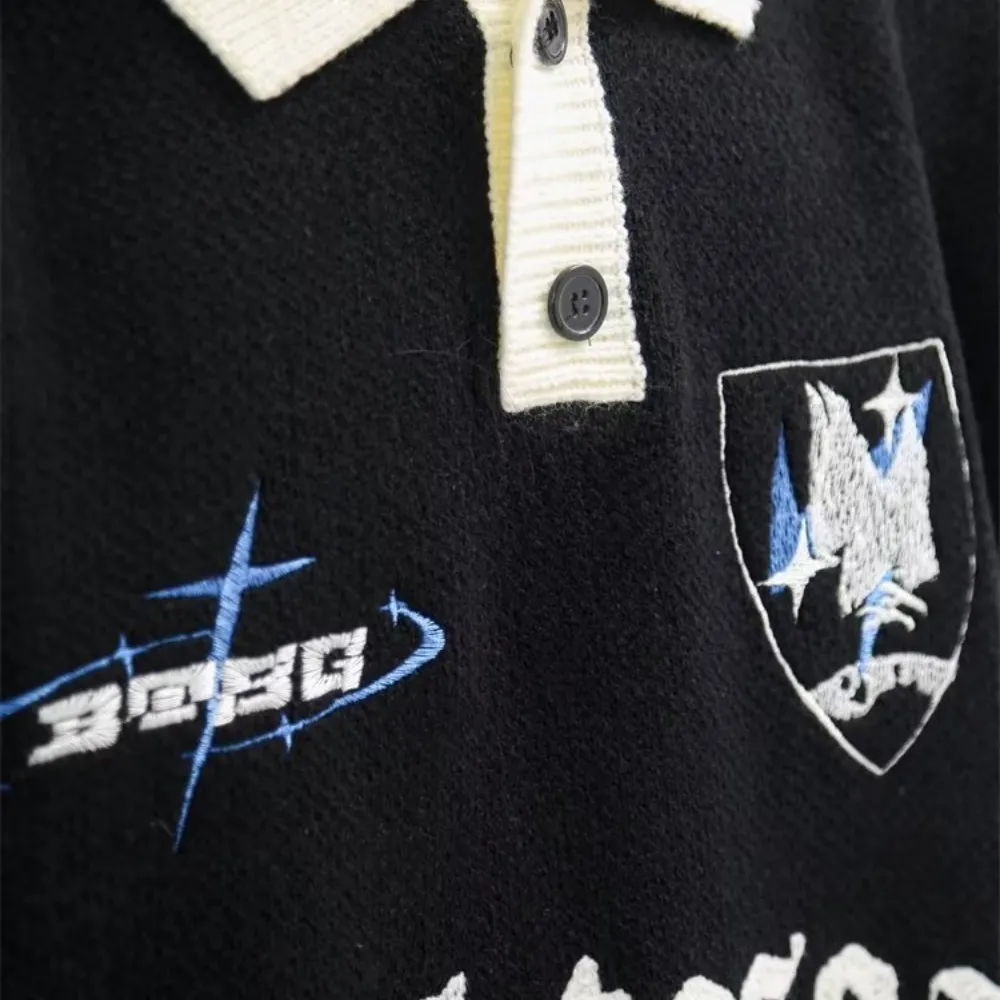 High Street Letter Polo Sweater