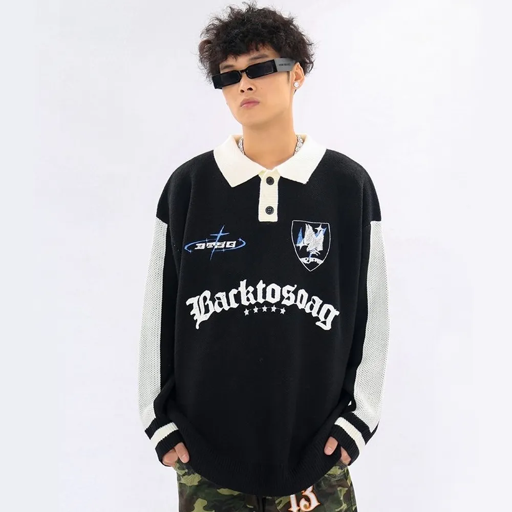 High Street Letter Polo Sweater