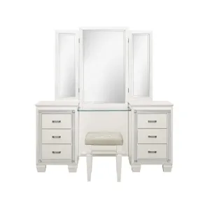 Homelegance Allura Vanity Dresser with Mirror in White 1916W-15*