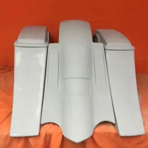 Honda Shadow Sabre 1100 6" Extended Saddlebags Out & Down Bags   Rear Fender No Cut Out   Lids