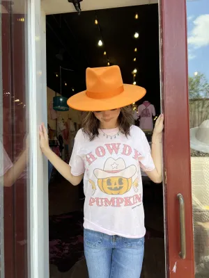 Howdy Pumpkin Western Cropped Tee - Wholesale
