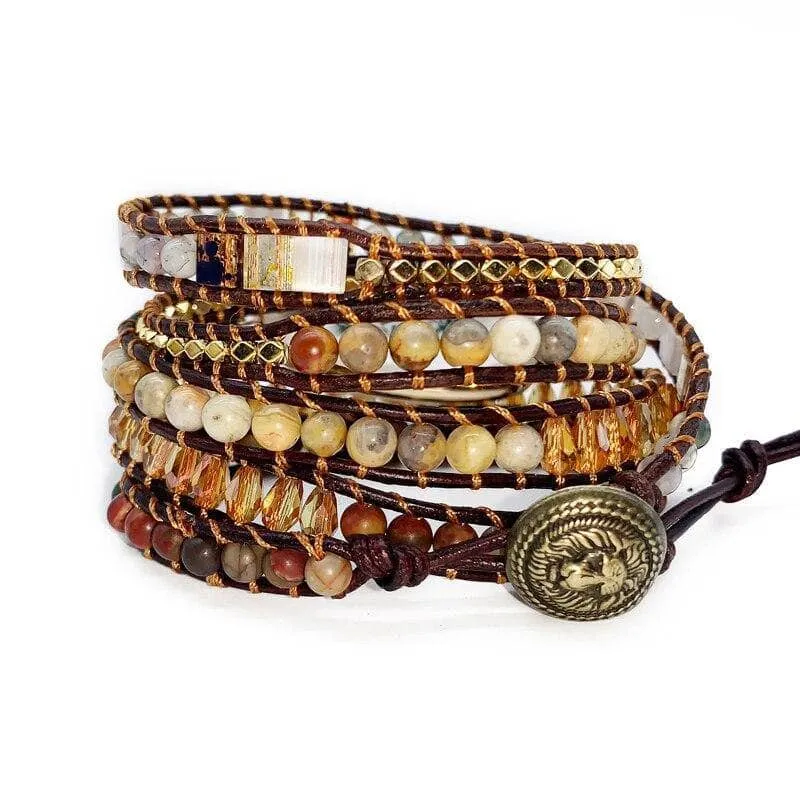 Howlite & Mixed Natural Stones Spiritual Bohemian Bracelet