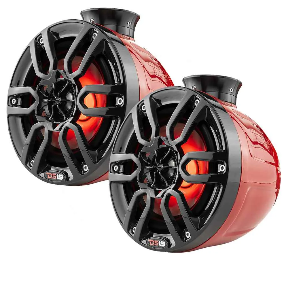 HYDRO 6.5" Compact Wakeboard Pod Tower w/RGB Light - 300W - Red
