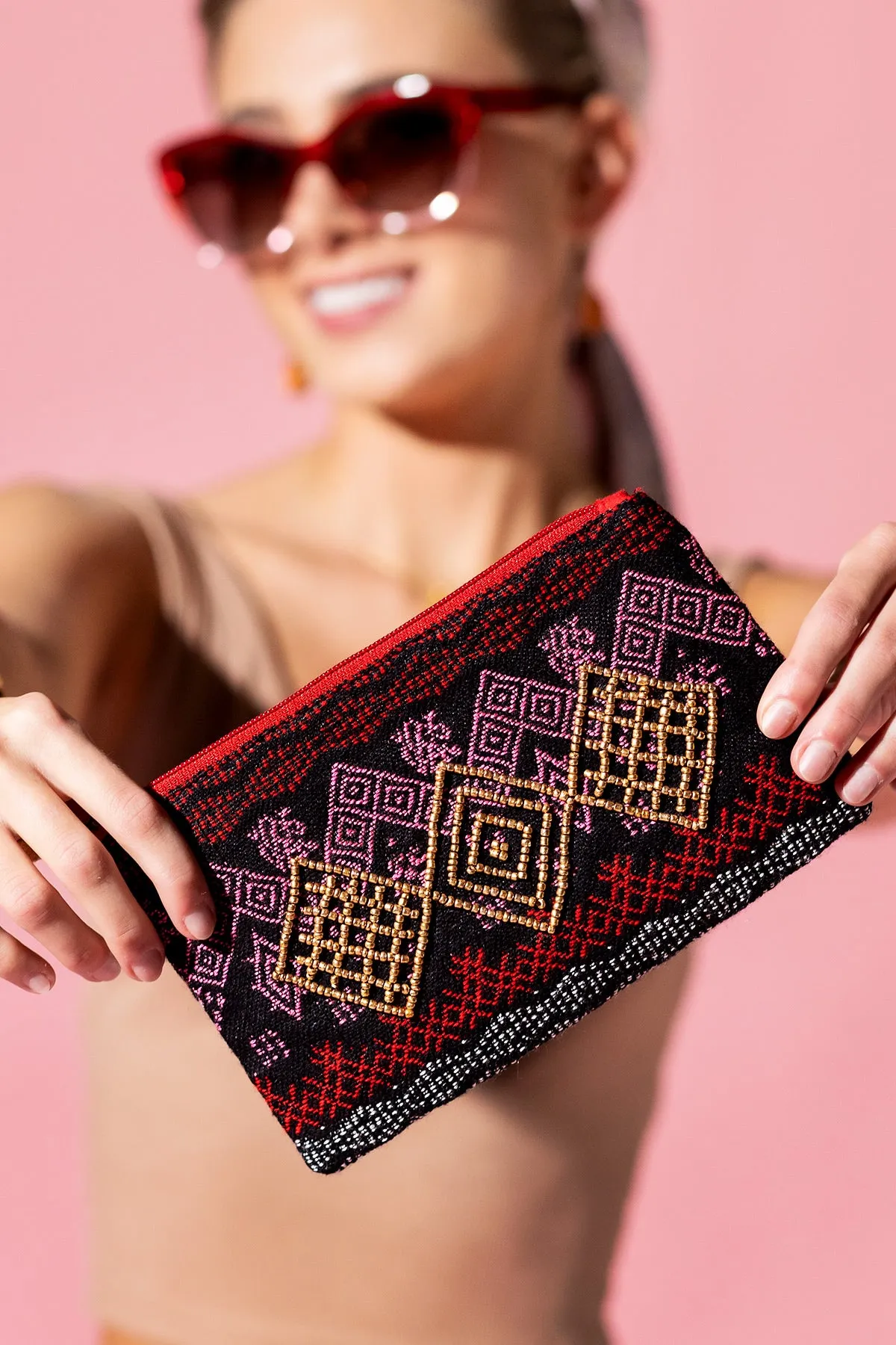 Intricate Nomad Beaded Clutch