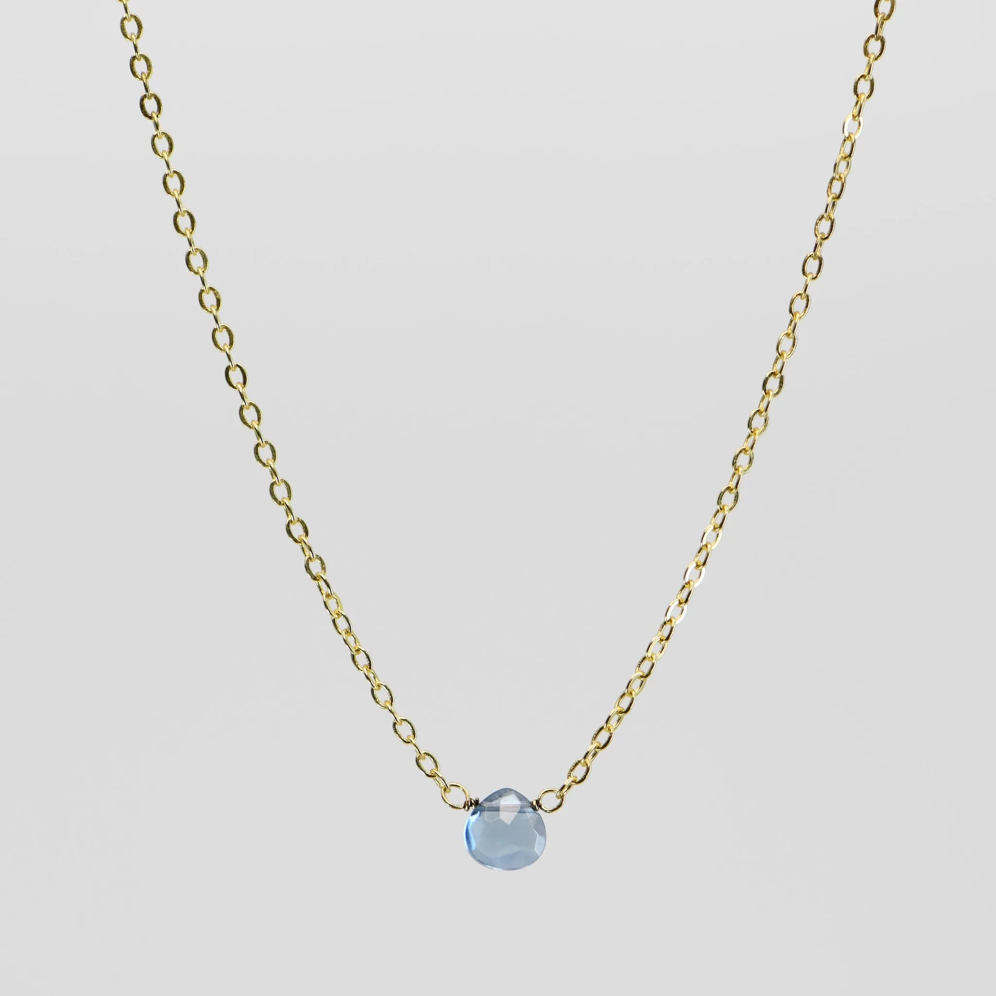 Iolite Natural Nomad Necklace on Gold