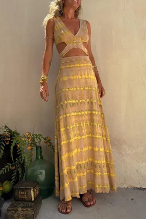 Jade | Bohème-Maxikleid mit Cut-Outs
