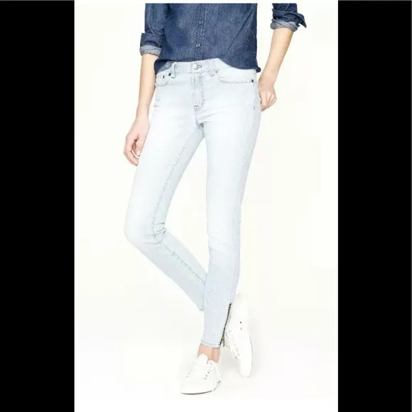 Jcrew cropped railroad wash jeans size 30