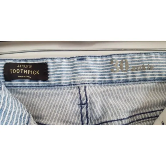 Jcrew cropped railroad wash jeans size 30