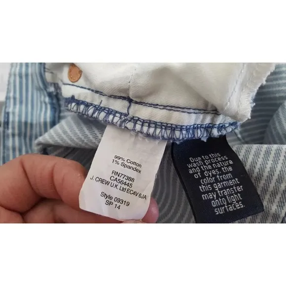 Jcrew cropped railroad wash jeans size 30