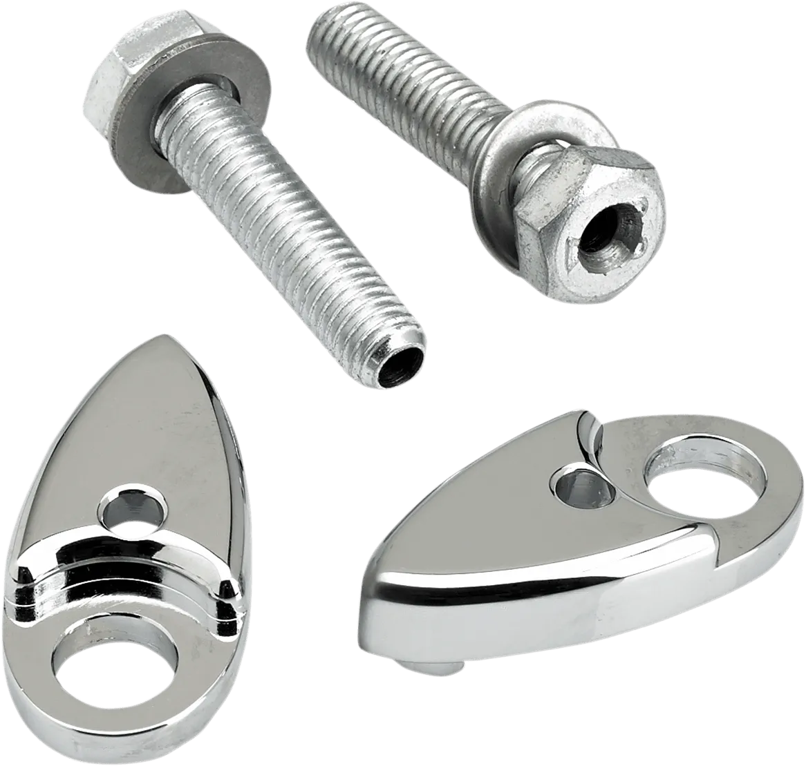 Joker Machine 05-55-3C Adapter Plates for Side Rail-Mount Marker Lights - Chrome