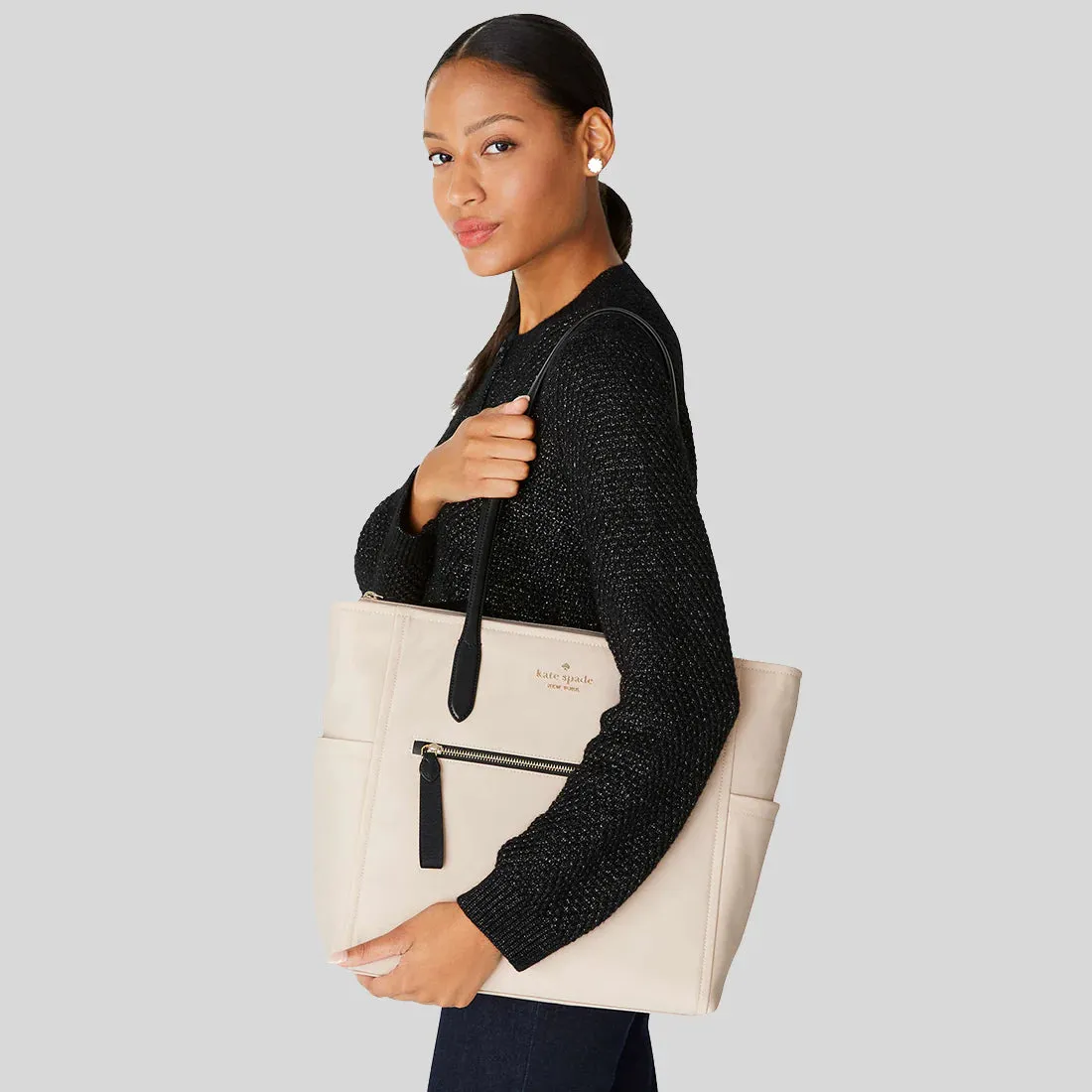 KATE SPADE Chelsea Large Tote Warm Beige Multi RS-KE954
