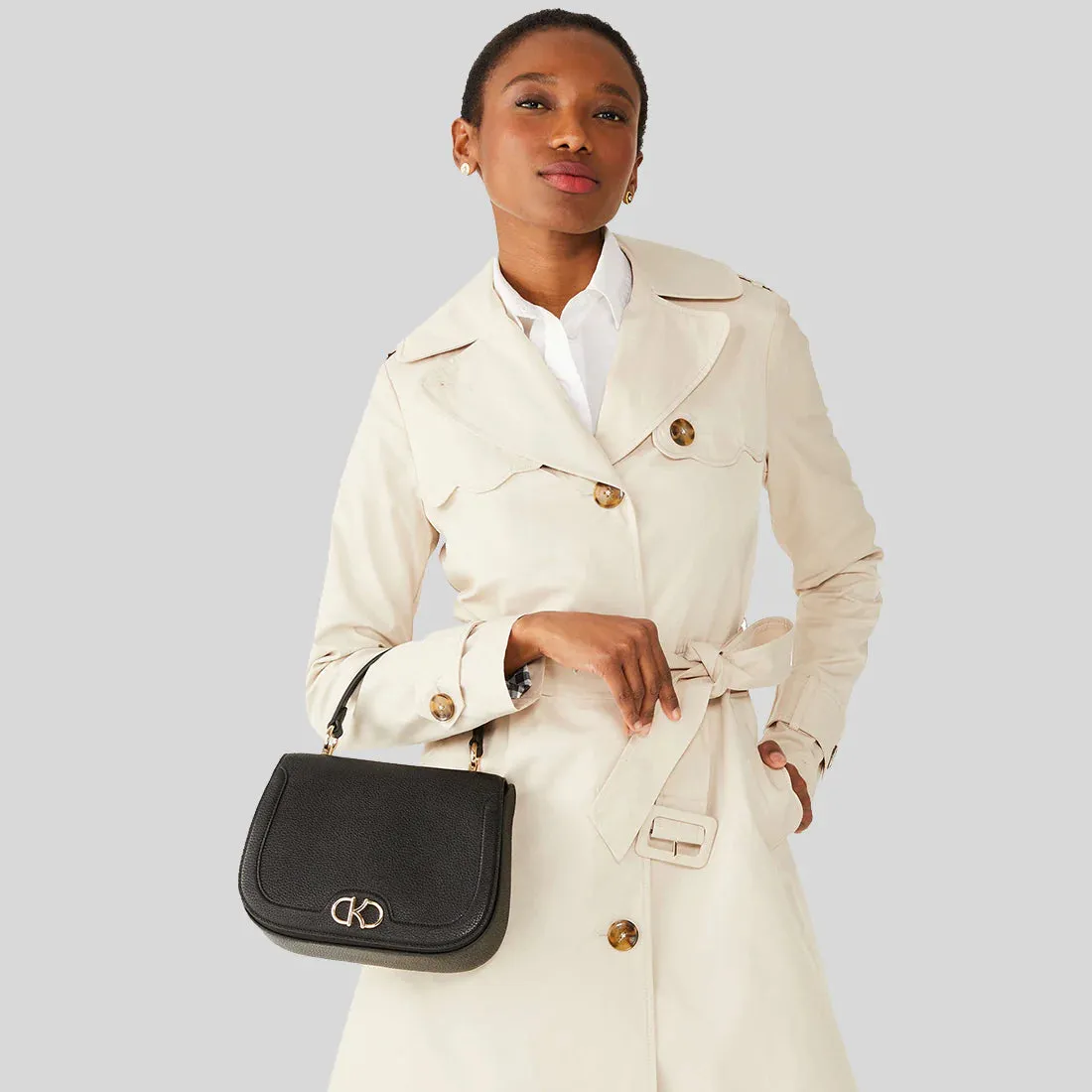 KATE SPADE Kyla Top Handle Saddle Bag Black RS-KF527