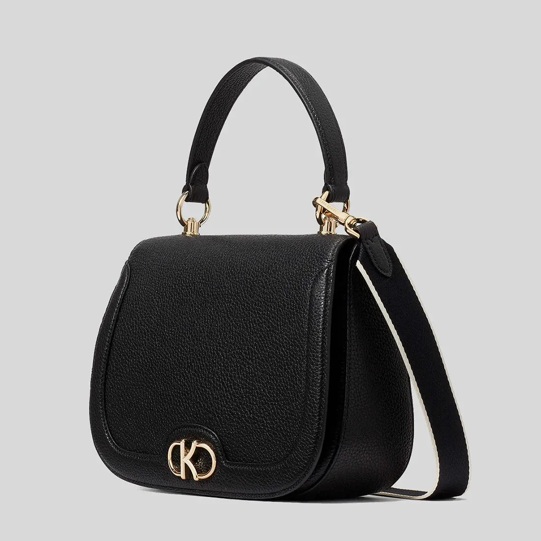 KATE SPADE Kyla Top Handle Saddle Bag Black RS-KF527