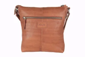 Keaan Isabella Medium Crossbody Bag in Peach, Tan, Black & Olive
