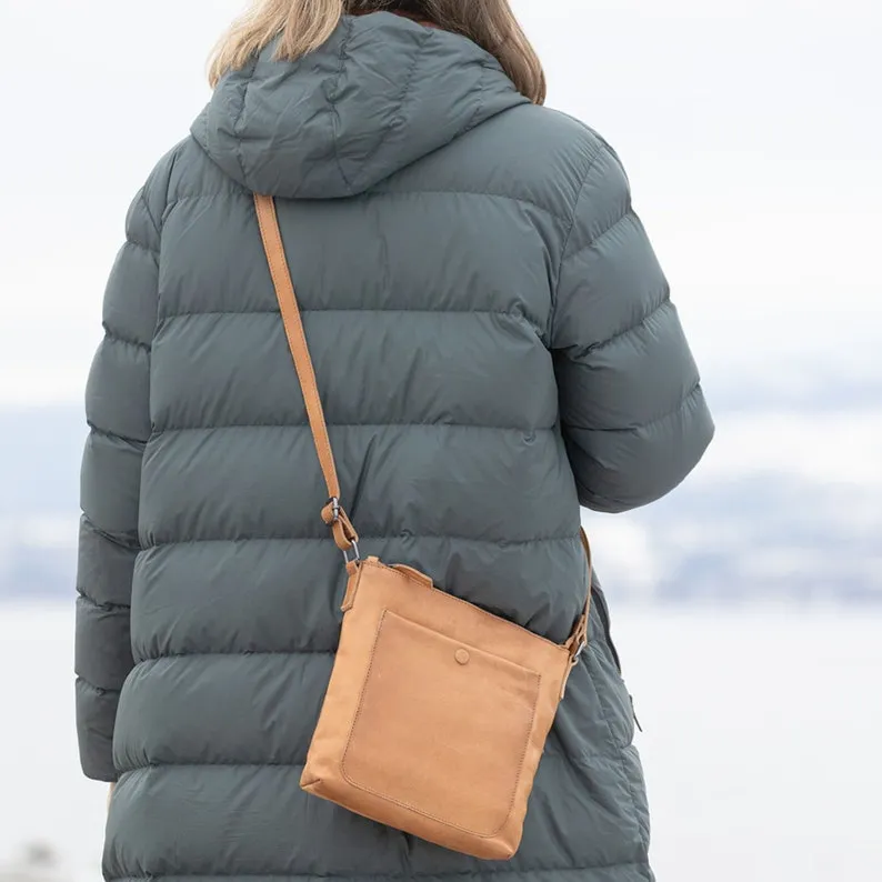 Keaan Isabella Medium Crossbody Bag in Peach, Tan, Black & Olive