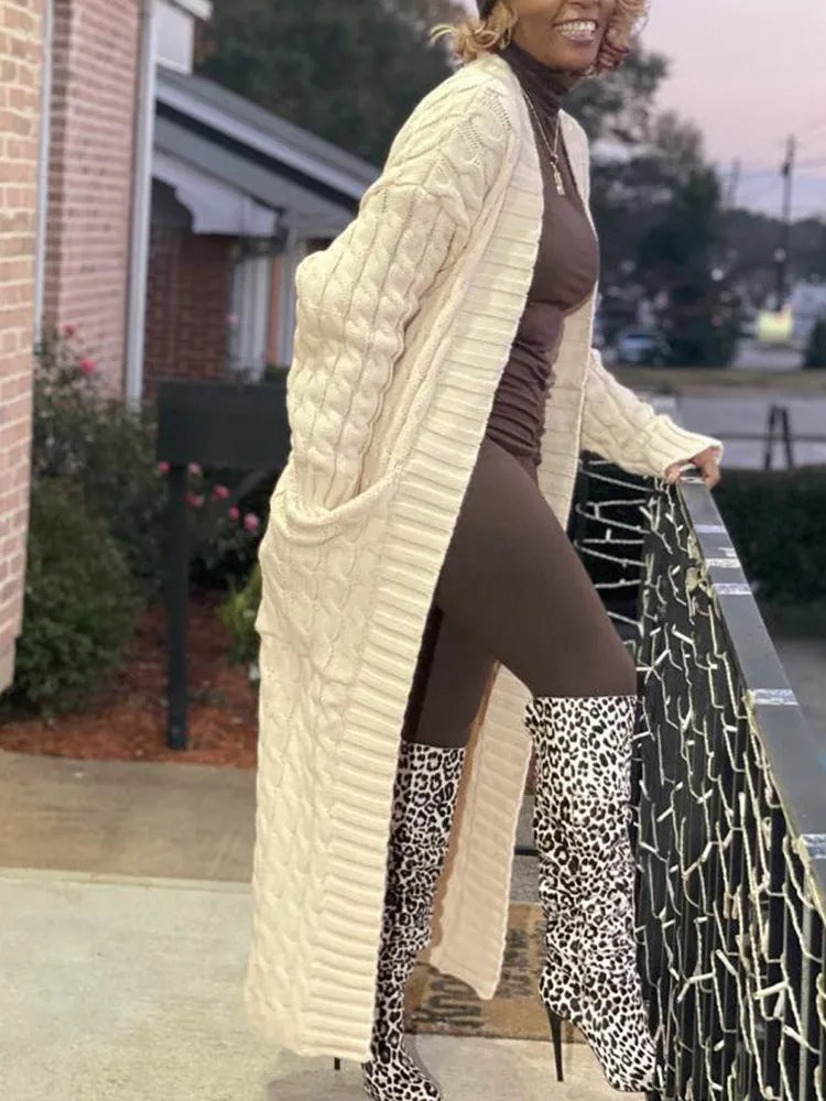 Knitted Side Pocket Cardigan