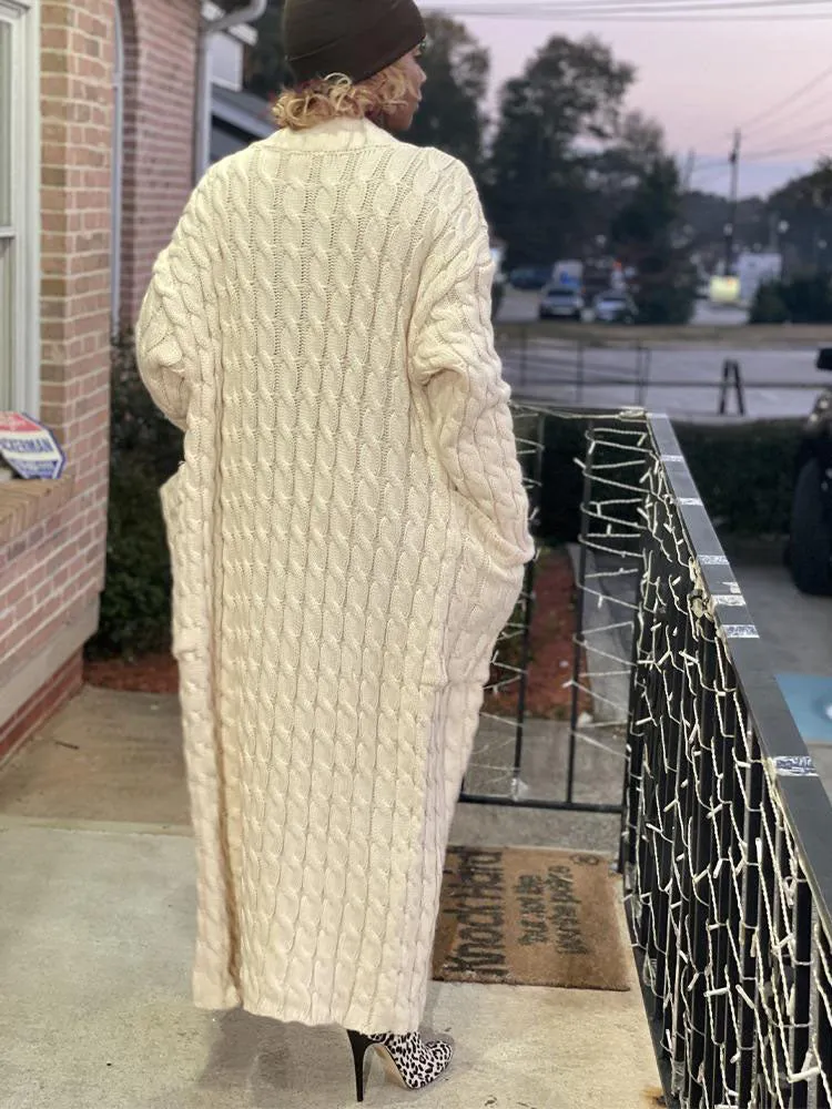 Knitted Side Pocket Cardigan