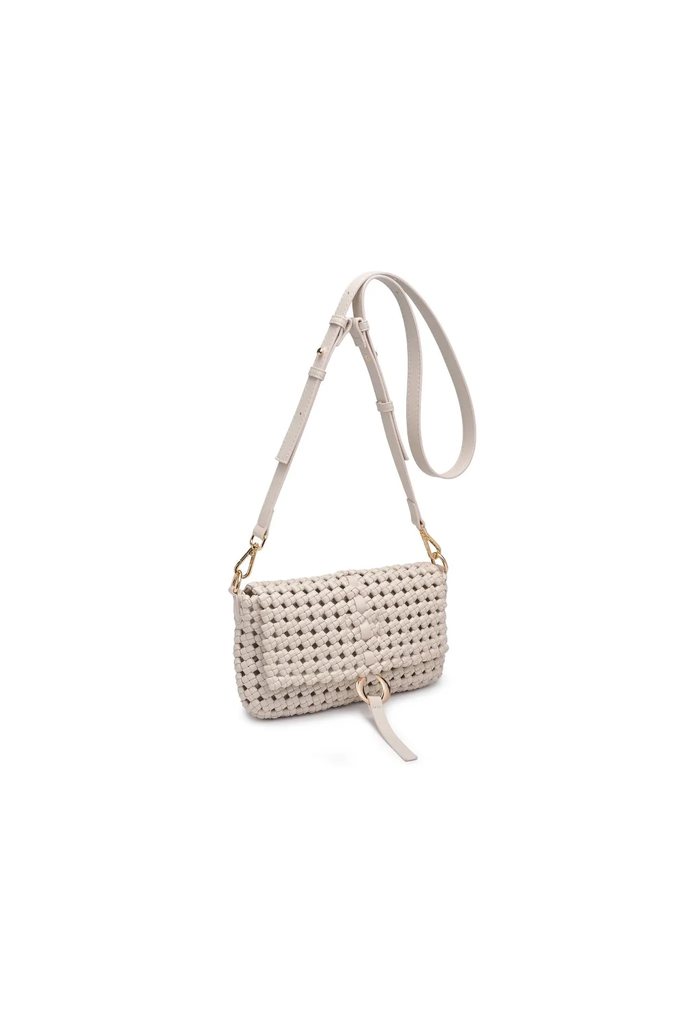 Knot Woven Crossbody in Oatmilk