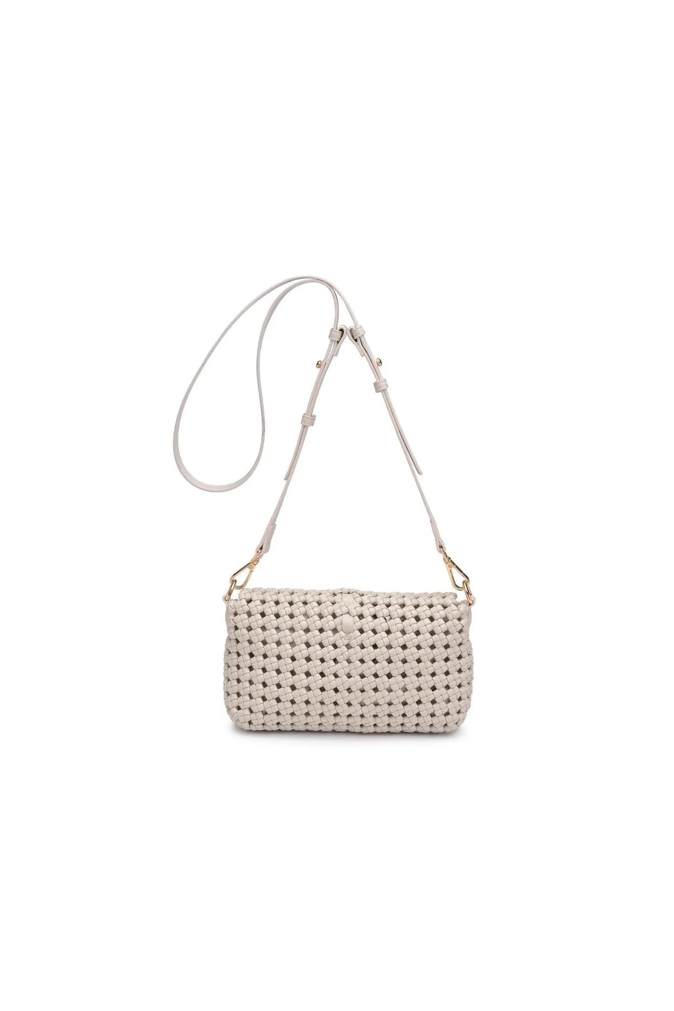 Knot Woven Crossbody in Oatmilk