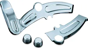 Kuryakyn 7773 Motorcycle Accent Accessory: Boomerang Frame Covers for 2008-17 Harley-Davidson Motorcycles, Chrome, 1 Pair