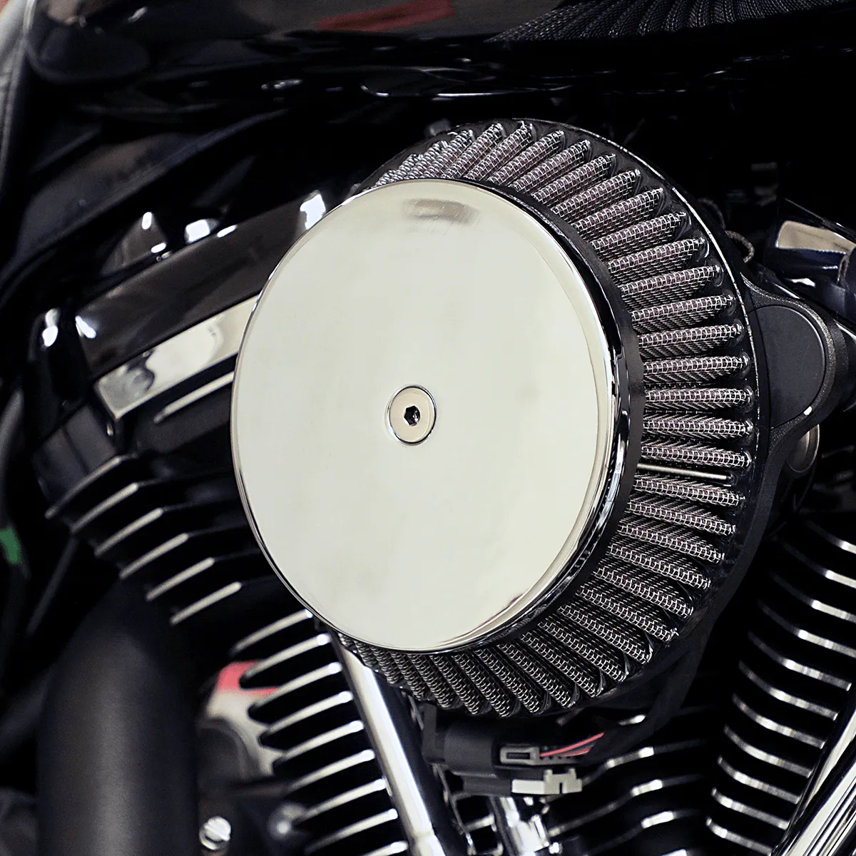LA Choppers LA-2392-01 Plain Cover Big Air Cleaner - Chrome