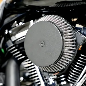 LA Choppers LA-2392-01B Plain Cover Big Air Cleaner - Black